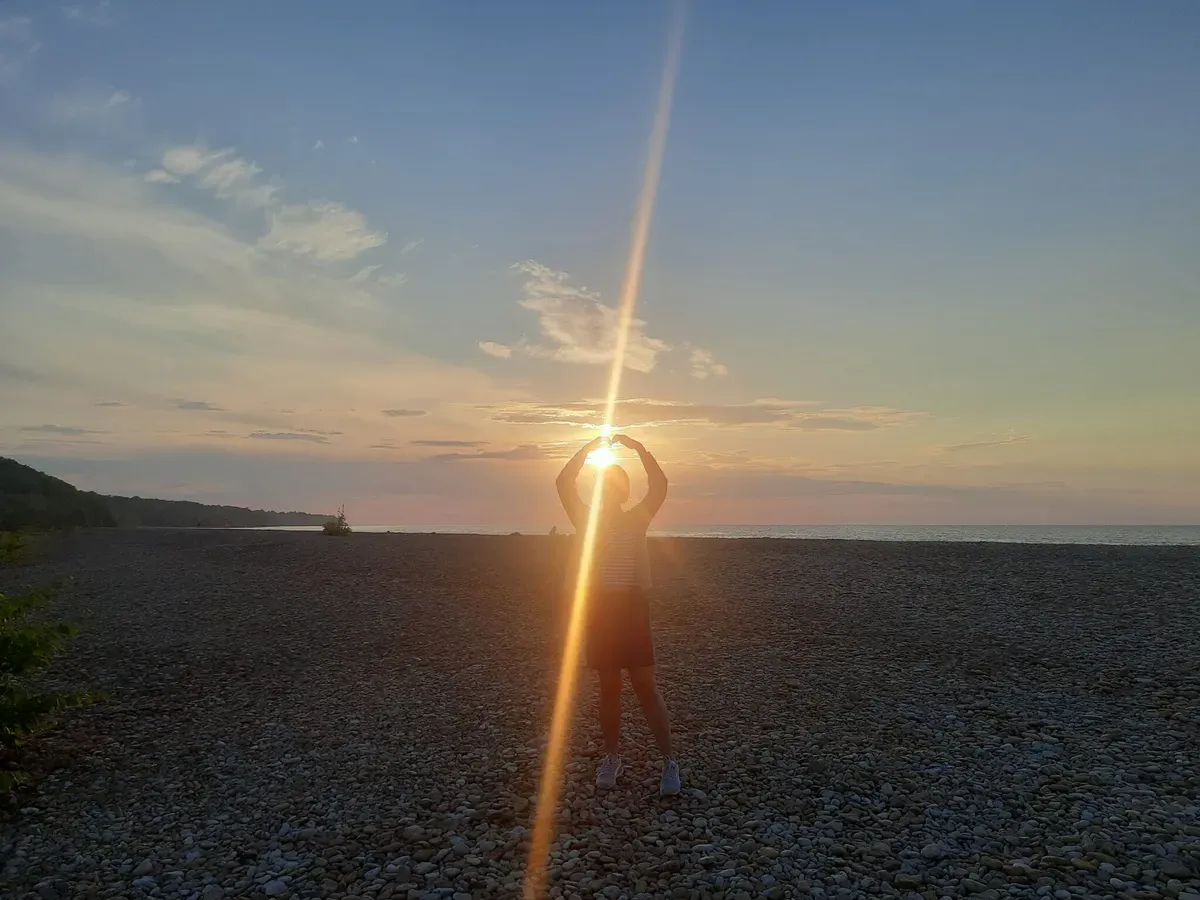 Sonnenuntergang am Wasser